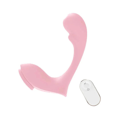 Remote-controlled wearable magnetic vibrating egg, discreet design, pink color, with remote control.
