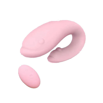 Remote controlled dolphin clitoral vibrator with 9 intensity modes and waterproof design.
