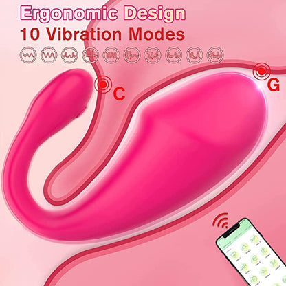 Tadpole APP vibrator with ergonomic design and 10 vibration modes.