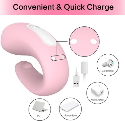 Remote controlled dolphin clitoral vibrator with quick USB charging.