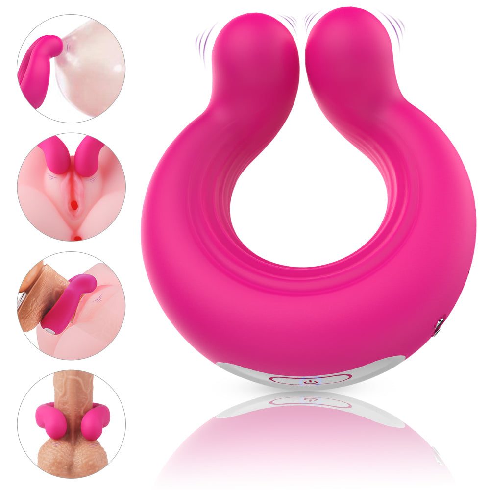 Invisible wearable penis ring vibrator with silicone design and multiple vibration modes for mutual stimulation.