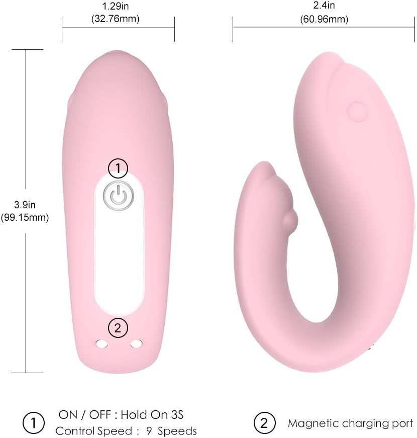Remote controlled dolphin clitoral vibrator with 9 intensity modes and waterproof design.
