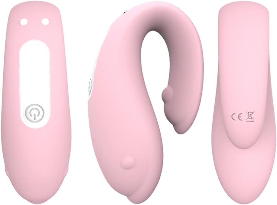 Pink remote controlled dolphin clitoral vibrator with waterproof design.
