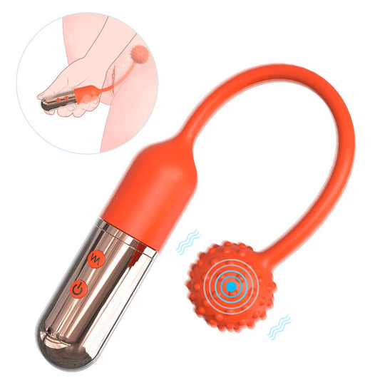 Mini wireless vibrating wand with detachable USB charging, silicone egg design.
