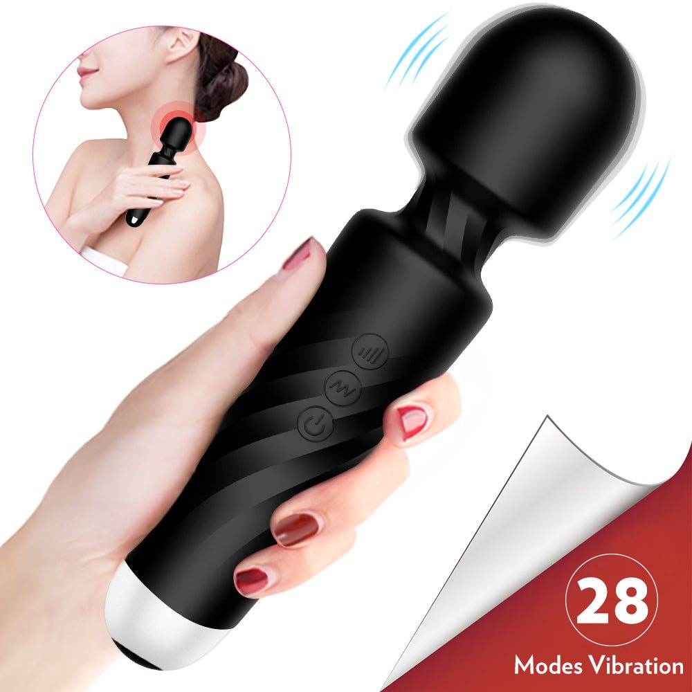 Magic Wand Rechargeable Cordless Vibrator with 28 Modes Vibration