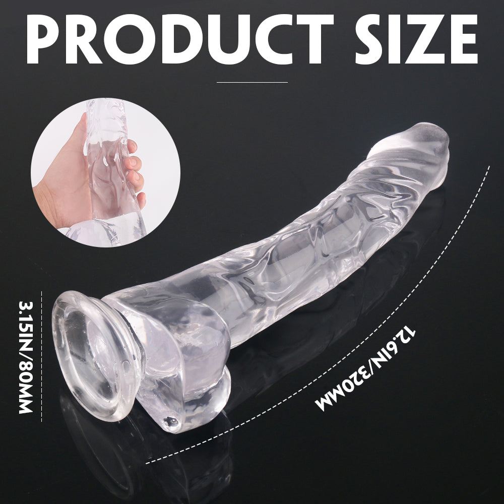 Lifelike Lover Classic 10-inch realistic dildo with balls and flexible shaft.