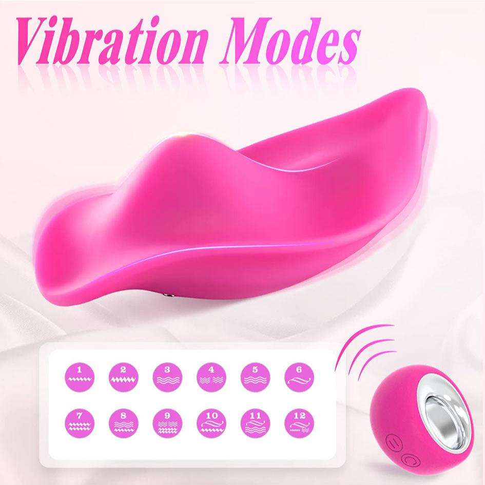 Wearable panty vibrator with remote control and 12 vibration patterns.
