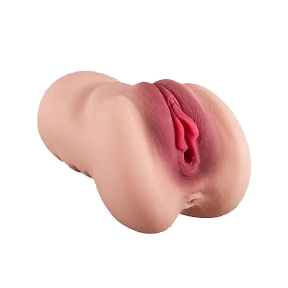 2 in 1 pocket cup toy for men with realistic channel texture.