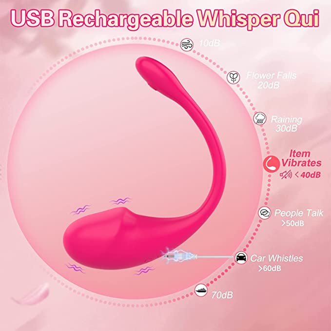 Tadpole APP vibrator with wireless remote control, USB rechargeable, soft silicone, waterproof design.
