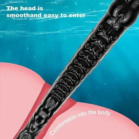 Soft super-sized tentacle dildo for women, safe liquid silicone, stimulating design.