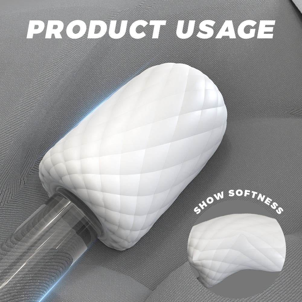 Smart heating aircraft cup with soft material and sleek design.
