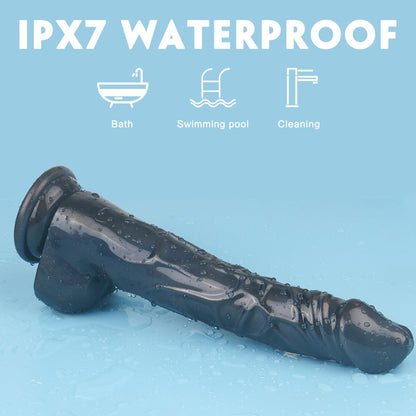 Lifelike Lover Classic realistic dildo with 10-inch veiny shaft, flexible for versatile play, waterproof design.