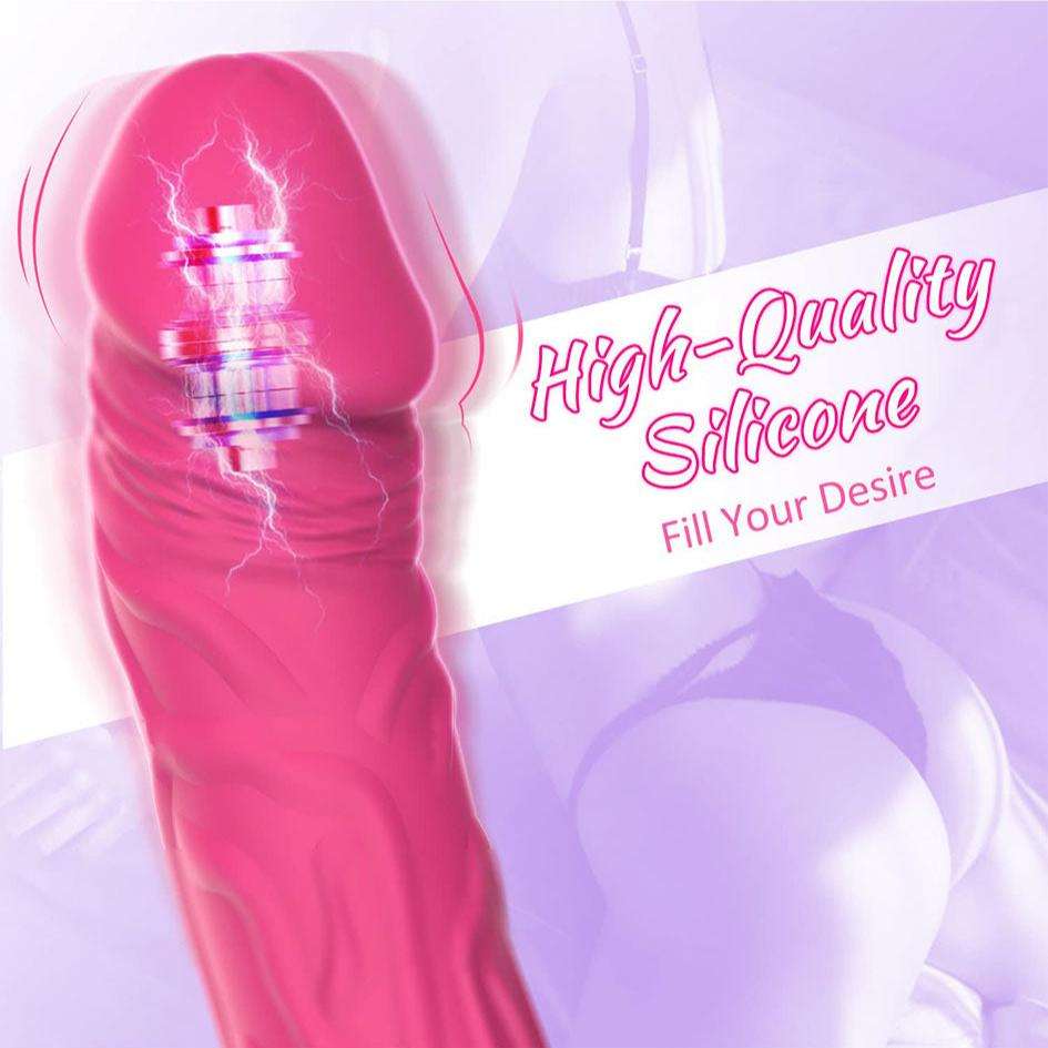 High-quality silicone realistic vibrator dildo with 10 vibration modes, featuring a lifelike design and powerful motor.