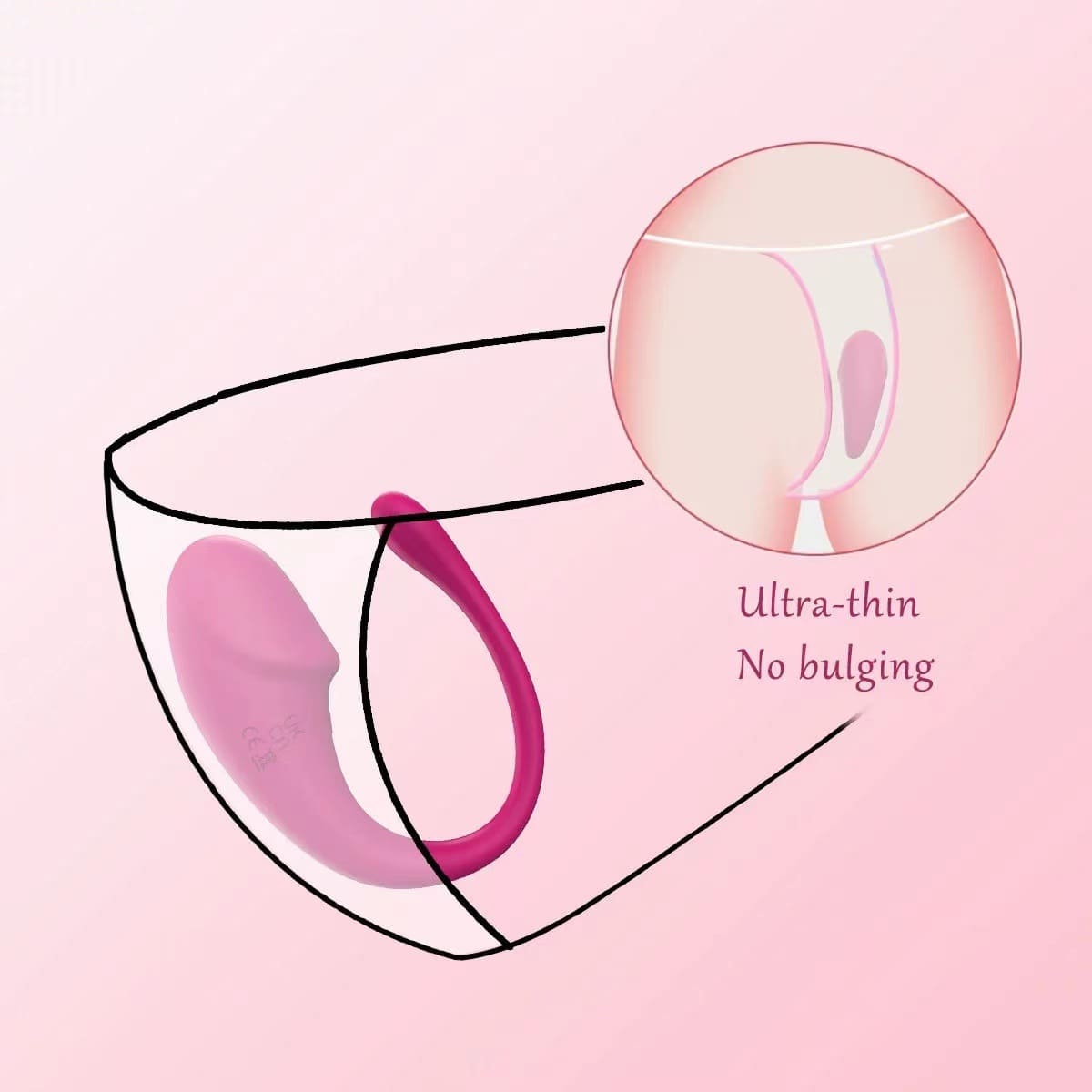 Ultra-thin Tadpole APP vibrator, no bulging, wireless remote control, waterproof design.