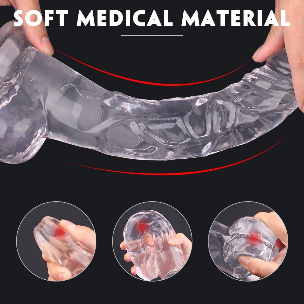 Lifelike Lover Classic Realistic 10-inch dildo with flexible shaft and veiny texture.