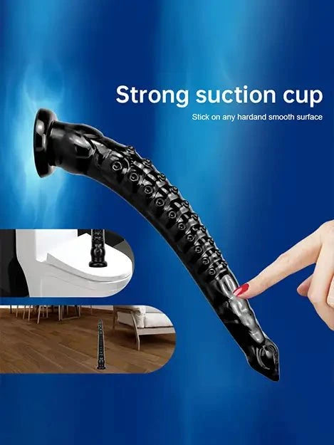 Soft super-sized tentacle dildo with strong suction cup for intense pleasure.