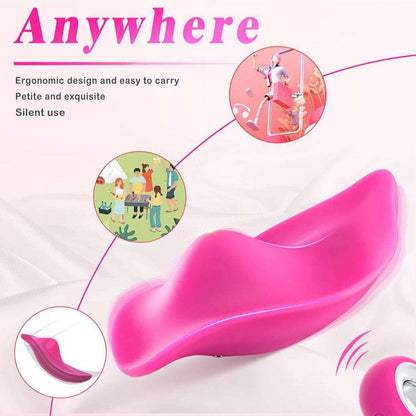 Wearable panty vibrator with ergonomic design, petite size, and silent use for discreet pleasure.