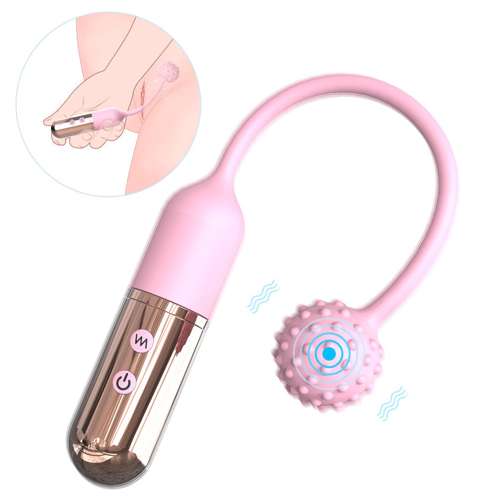 Mini Wireless Vibrating Wand for women with detachable USB charging and soft silicone egg design.