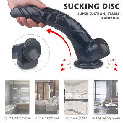 Lifelike Lover Classic Realistic Dildo with suction base and flexible shaft for versatile play.