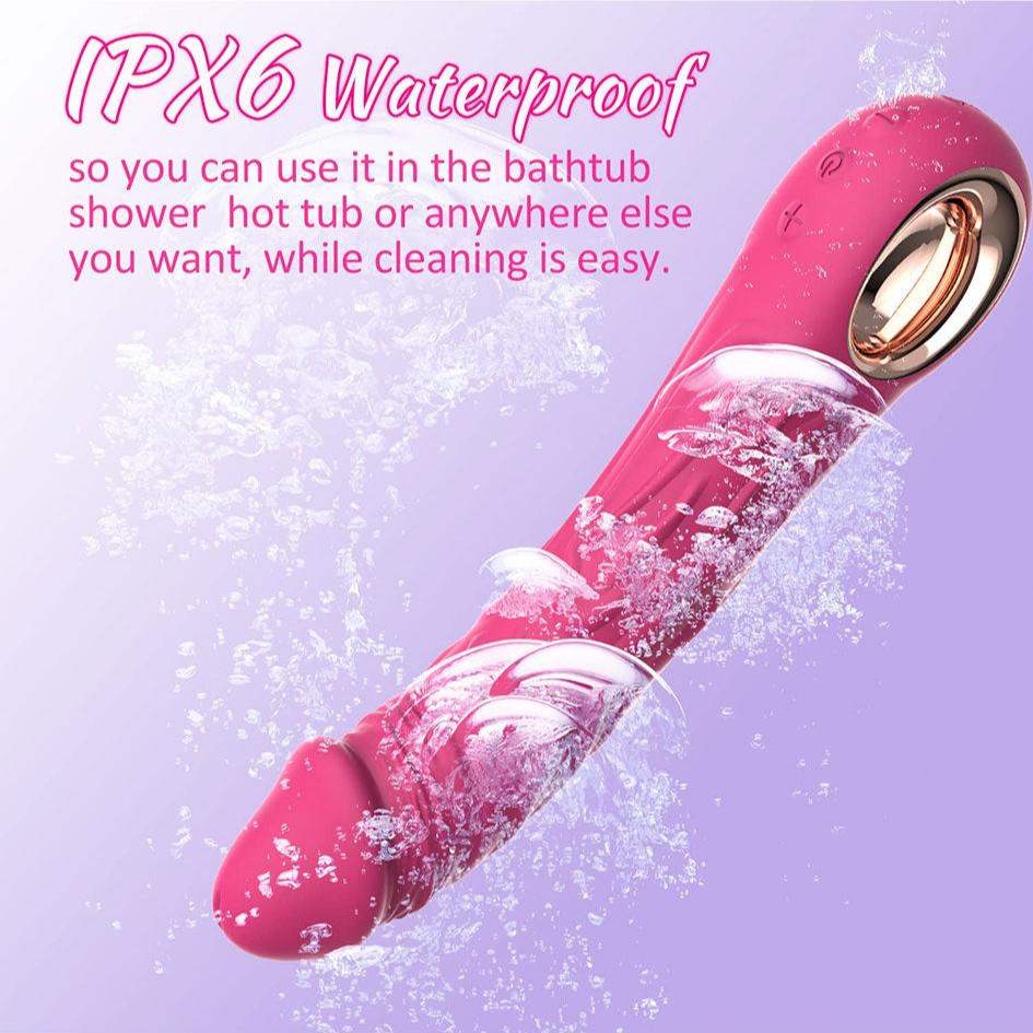 Realistic vibrator dildo with 10 vibration modes, high-quality silicone, and waterproof design.