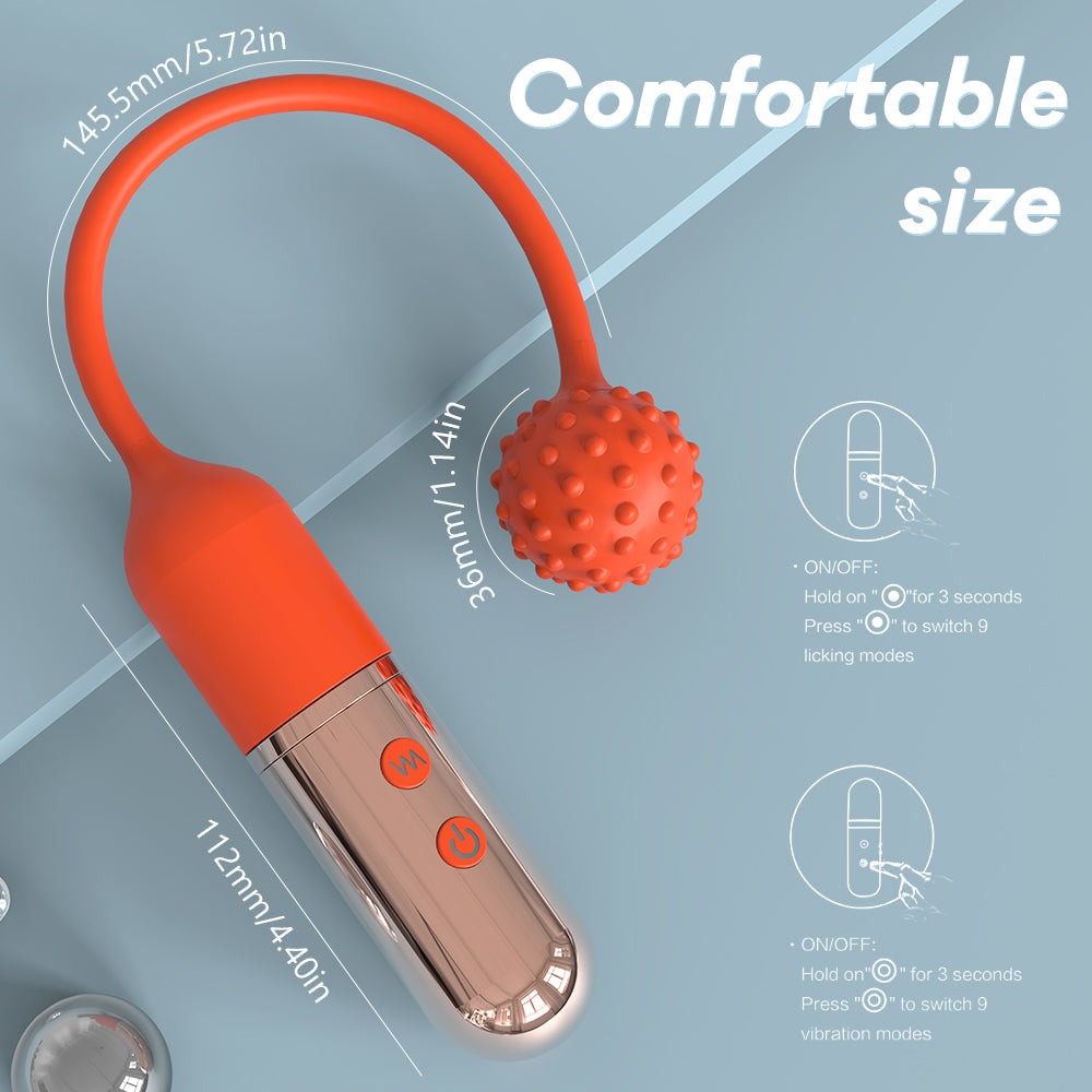 Mini wireless vibrating wand for women with detachable USB charging, silicone egg design, and accessory compatibility.