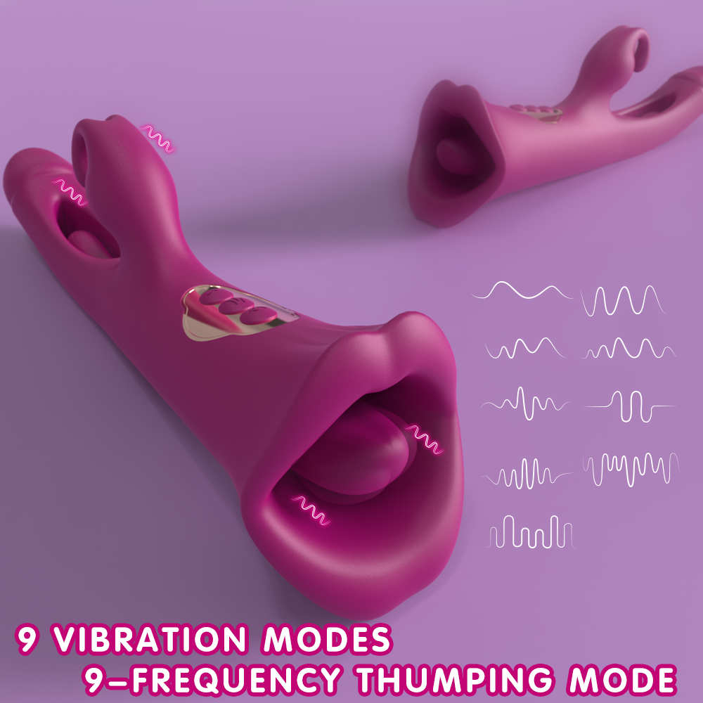 Suction Vibrating Dual Passion CG Wand with multiple modes and unique design.