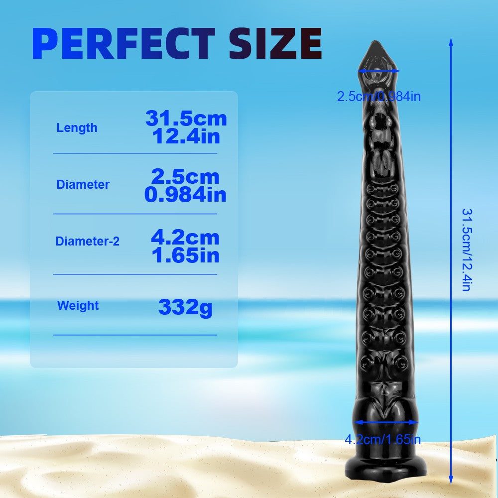 Soft super-sized tentacle dildo with perfect size measurements for intense pleasure.