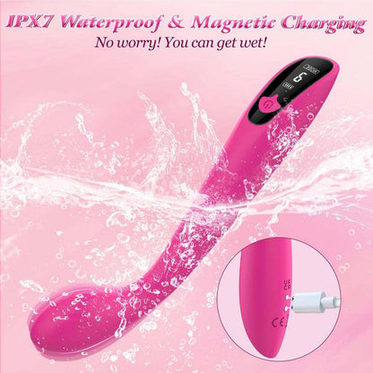 Waterproof G Spot Vibrator with LCD Display, 9 Vibration Modes, Rechargeable.