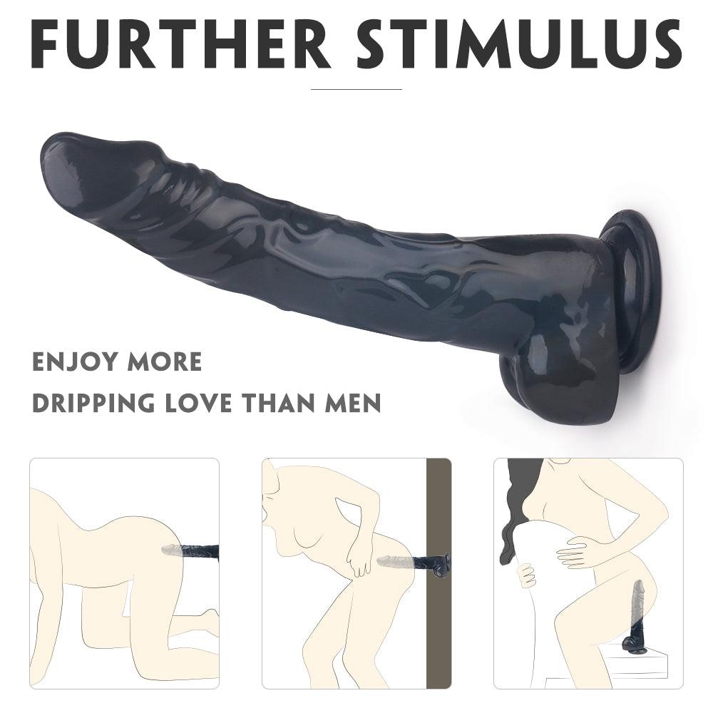Lifelike Lover Classic Realistic Dildo with veiny shaft and suction base, perfect for strap-on and hands-free play.