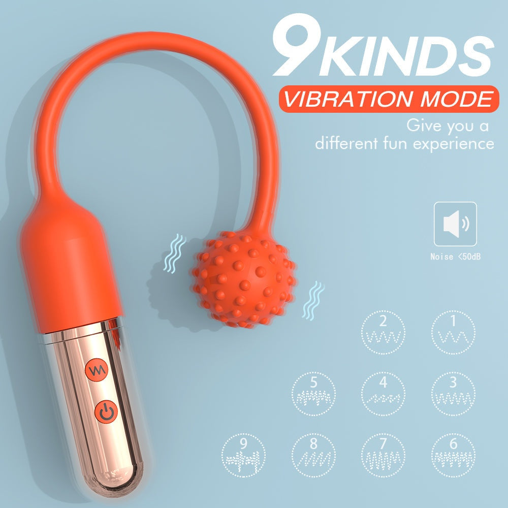 Mini wireless vibrating wand with detachable USB charging and silicone egg design.