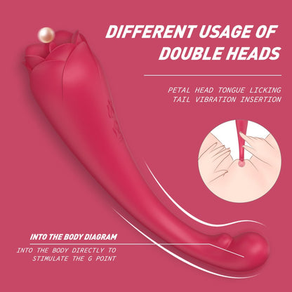 Flower-shaped dildo with lifelike details for clitoral and G-spot stimulation.