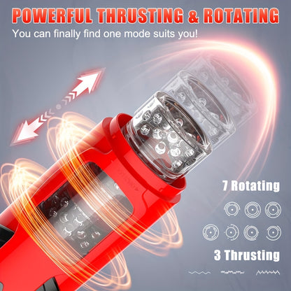 Automatic Male Masturbator with 3 Insertion & 7 Rotation Modes Hands-Free