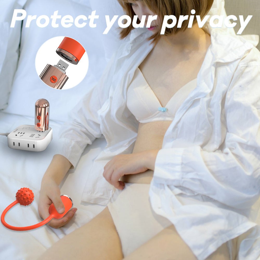 Mini Wireless Vibrating Wand with silicone egg and detachable USB charging.