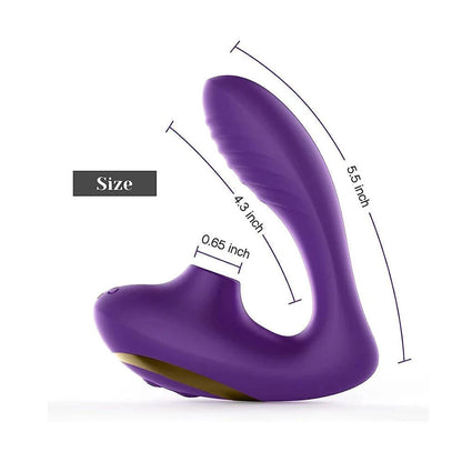 Purple G-Spot and clitoral suction stimulator with Pleasure Air technology, featuring 7 suction speeds and 10 vibration modes.