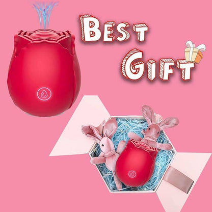 Rose Clitoral Suction Stimulator with 10 suction modes and sleek rose design.
