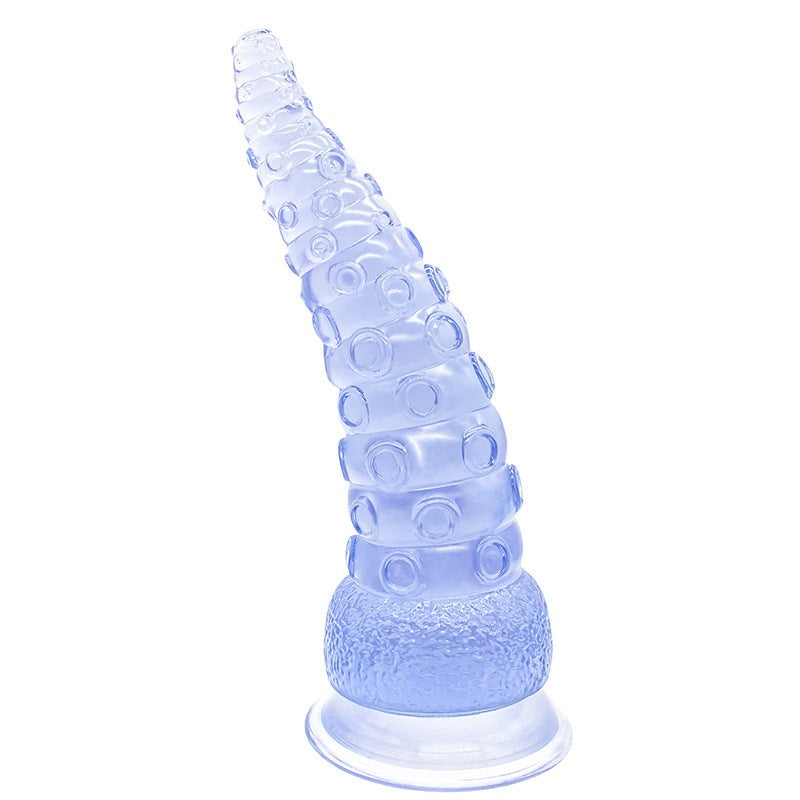 Octopus Tentacle Dildo Anal Plug with realistic PVC shaft and rolling beads featuring a strong suction cup base.