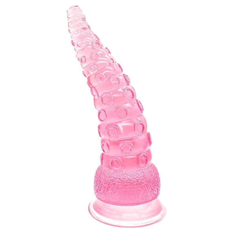 Octopus tentacle dildo anal plug with realistic PVC shaft and suction cup.