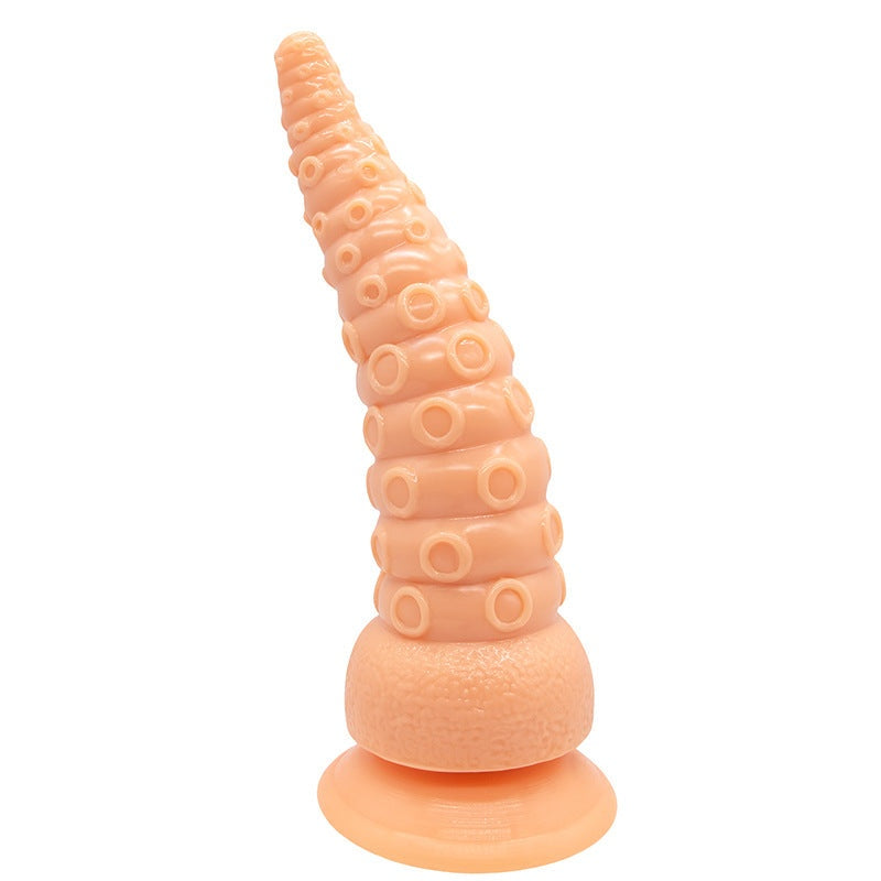 Octopus tentacle dildo anal plug with realistic PVC shaft and suction cup.