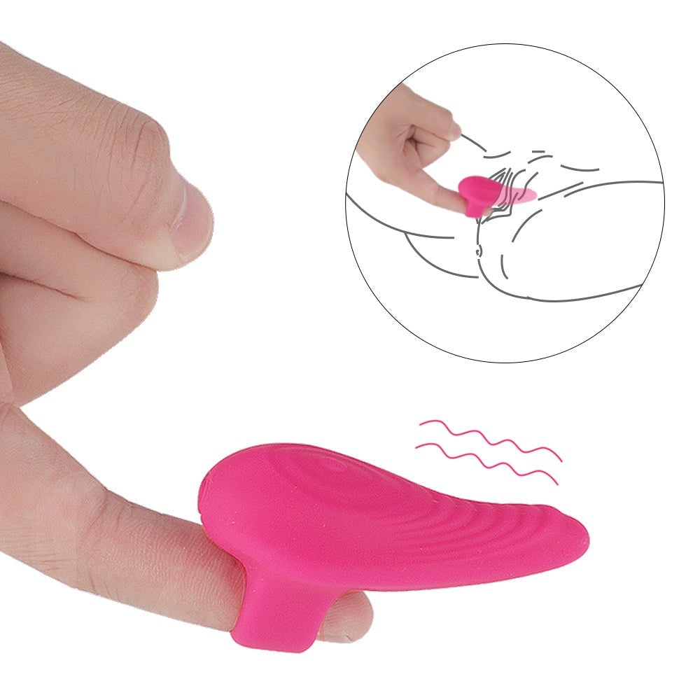 Finger vibrator with G-spot stimulation, pleasure wand, and teasing finger sleeve.
