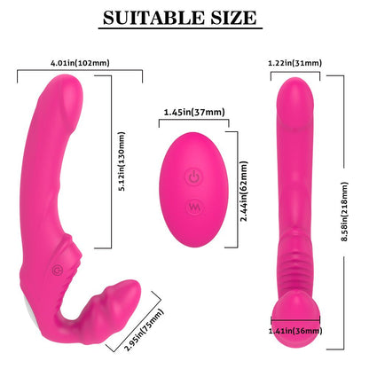 Rechargeable wearable vibrating dildo with dimensions and USB rechargeable bullet vibrator.