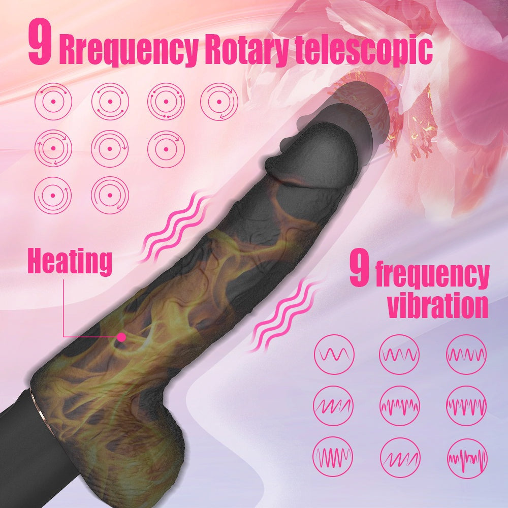 Lifelike Lover Classic realistic dildo vibrator, features thrusting and swinging vibrations with a skin-like silicone feel and remote control.