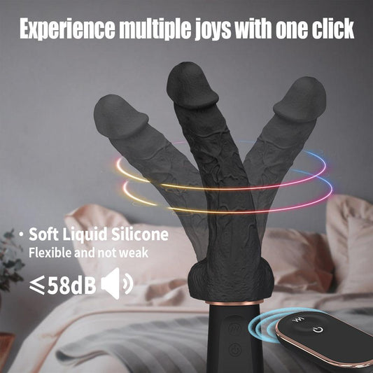 Lifelike Lover Classic realistic dildo vibrator with high-frequency vibrations, soft liquid silicone, and remote control.