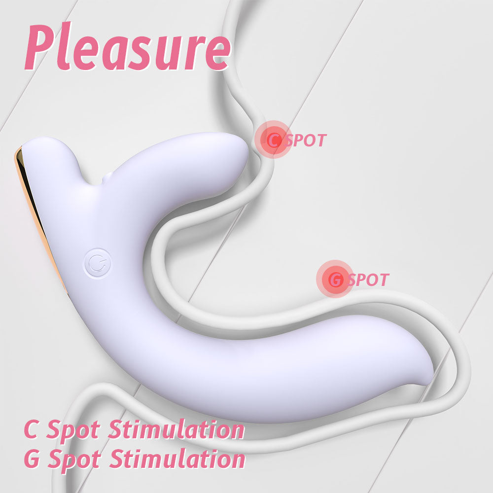 Silky G-Spot vibrator with C spot and G spot stimulation features, waterproof design.
