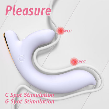 Silky G-Spot vibrator with C spot and G spot stimulation features, waterproof design.