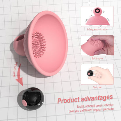 Sunny Baby Nipple Toy with bristle design, featuring 9 vibration modes and detachable love egg for versatile stimulation.