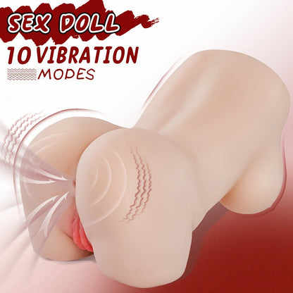 DOIFX Realistic Torso sex doll with lifelike features, 10 vibration modes, and TPE material.