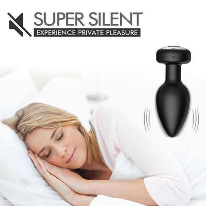 Anal plug adult sex toy for beginners; waterproof, rechargeable, silent vibration with remote control.
