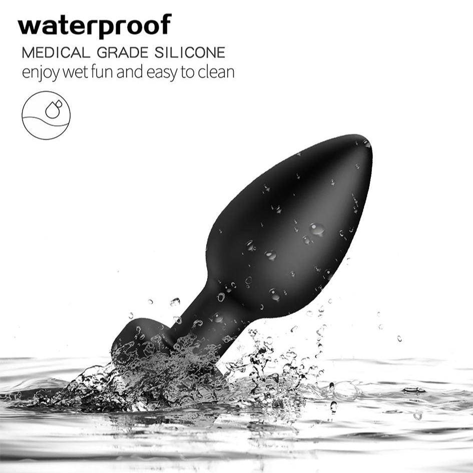 Waterproof anal plug adult sex toy made of medical-grade silicone.