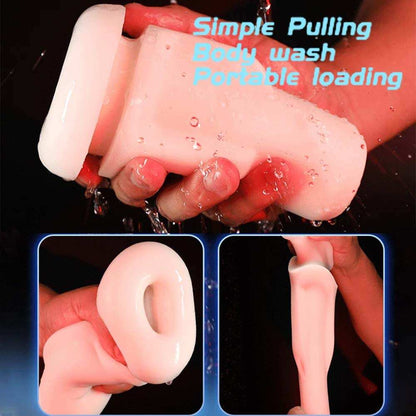 Automatic telescopic male masturbator with gamepad design, featuring simple pulling, easy cleaning, and portable loading options for enhanced pleasure.