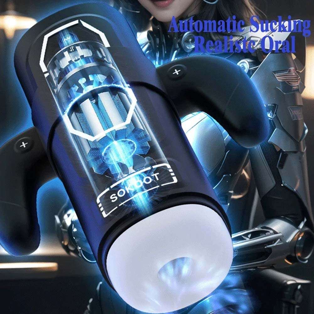 Automatic telescopic sucking male masturbator gamepad with realistic design and multiple sensation modes.